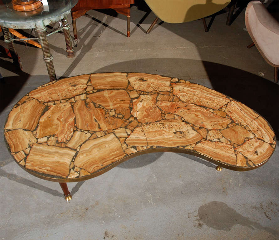 Unknown Petrified Wood Top Coffee Table