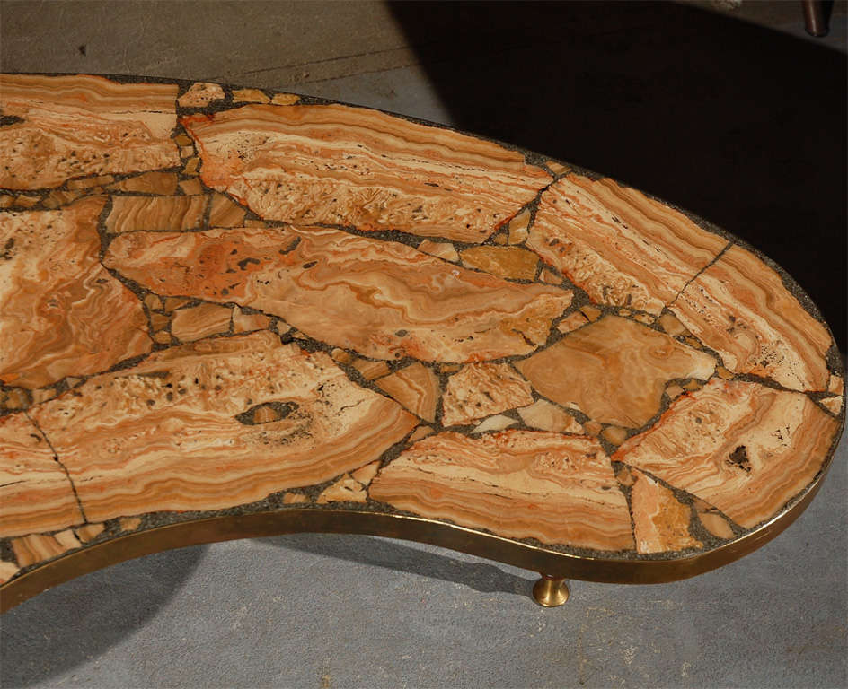 20th Century Petrified Wood Top Coffee Table