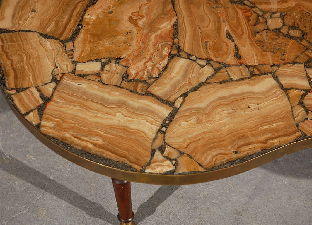 Petrified Wood Top Coffee Table 1