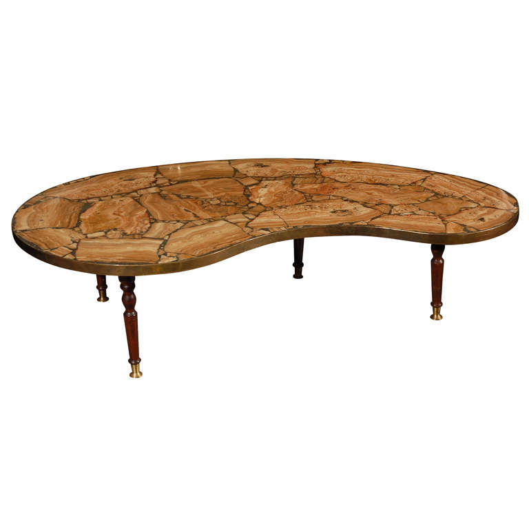 Petrified Wood Top Coffee Table