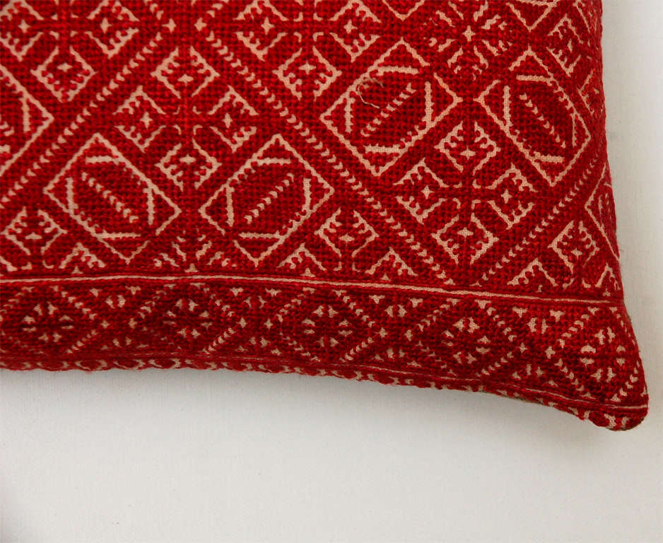 Pr. of Vintage Moroccan Fez Embroidery Pillows. 1