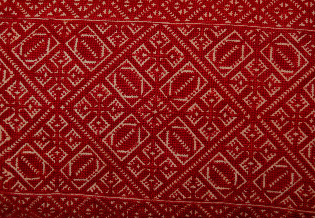 Pr. of Vintage Moroccan Fez Embroidery Pillows. 2