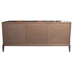 60's Optic Grained Bleached Walnut Credenza
