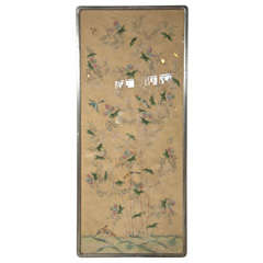 1980's Gracie Wallpaer Panel in Silver Leaf Frame