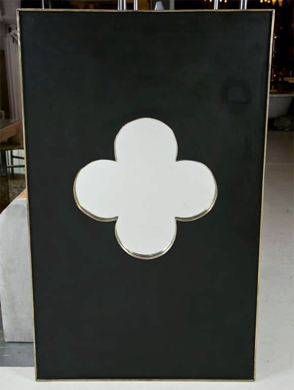 Pair of Decorative Quatrefoil Designed Mirrors 1