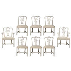 Set of 6 Chippendale Style Dining Chairs