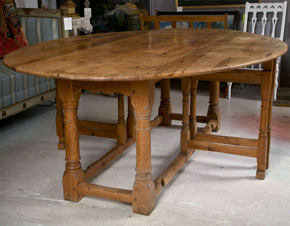 C 1870's English Oval Pine Table