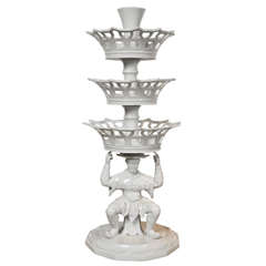 Portuguese Ceramic Three Tiered Basket