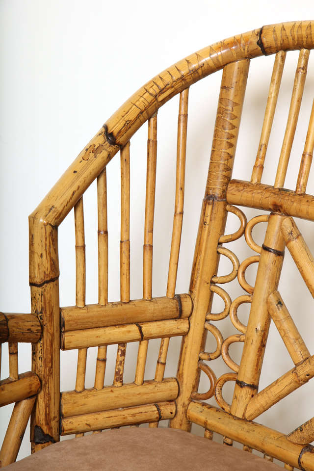 Mid-20th Century Pair of Vintage Rattan Armchairs c. 1960