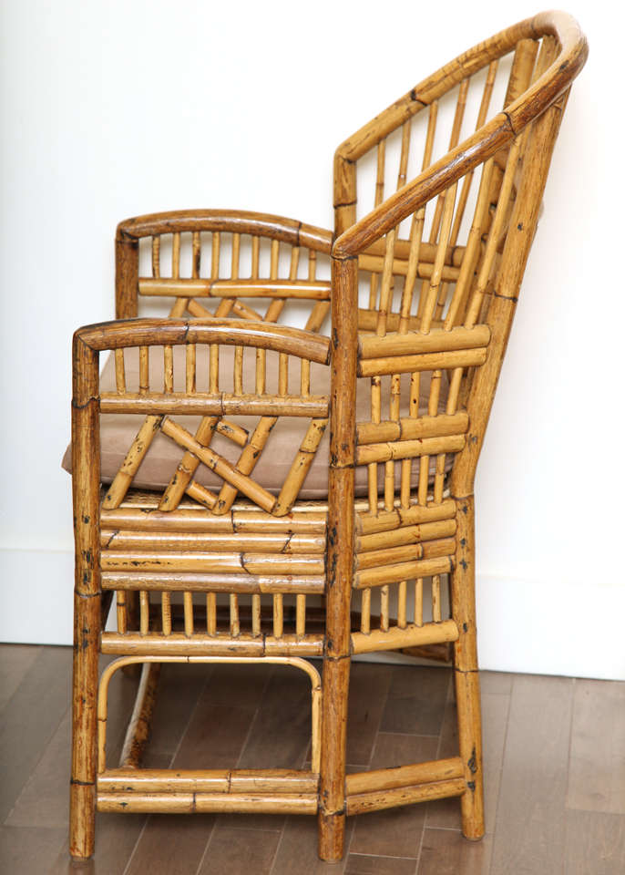 Pair of Vintage Rattan Armchairs c. 1960 2