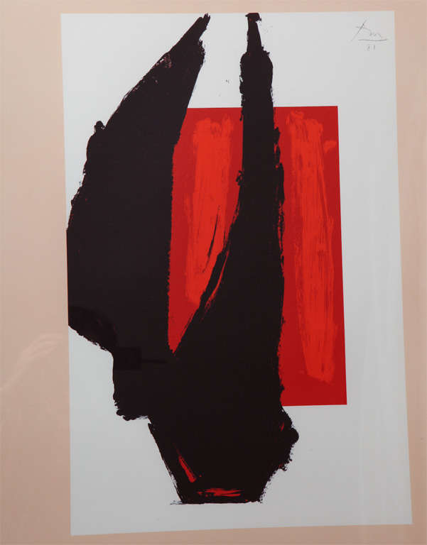 Robert Motherwell, (American. 1915-1991) four color limited edition poster titled 