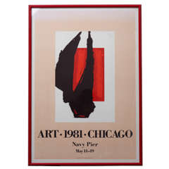 Vintage Robert Motherwell "Art 1981 Chicago" Framed Print