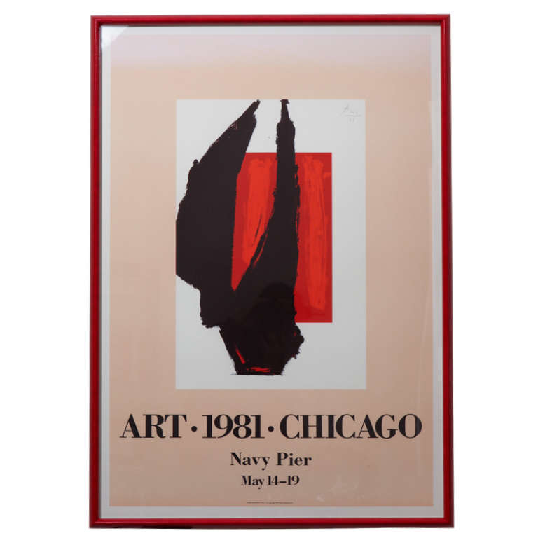 Robert Motherwell "Art 1981 Chicago" Framed Print For Sale