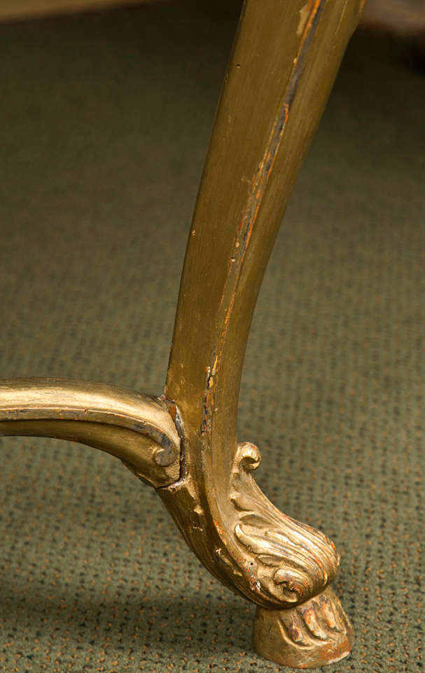 Carved Silver Gilt Center or Console Table For Sale