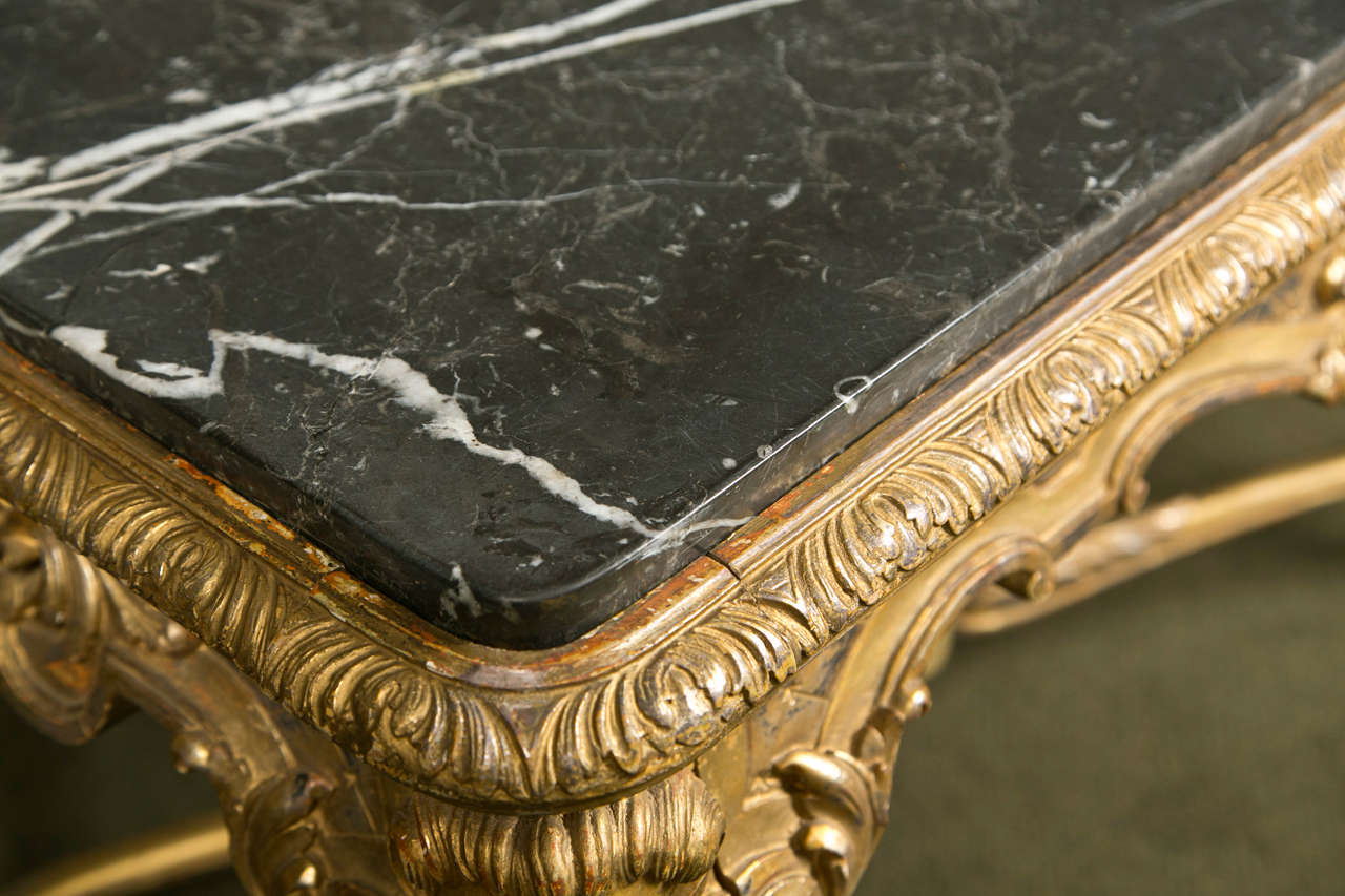XIXe siècle Table centrale ou console en argent doré en vente