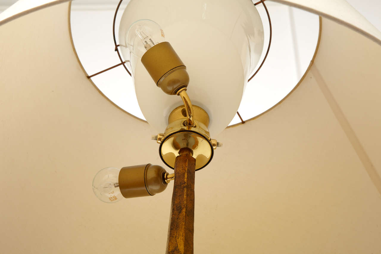 Rare Gilt Iron Floor Lamp By Maison Ramsay, 1945-50. 2