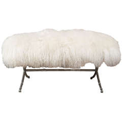 Neoclassical Wooly Bench