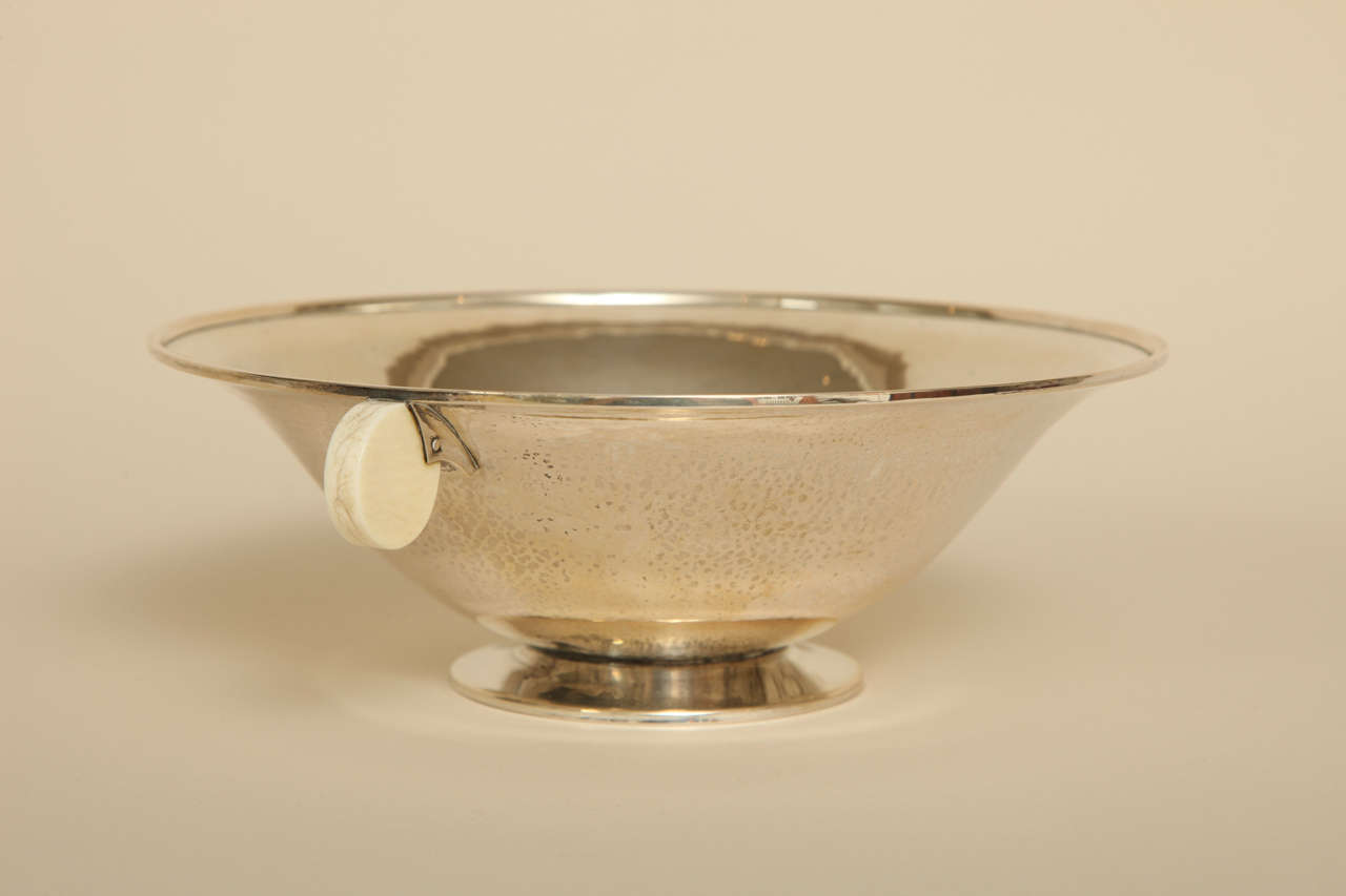 Art Deco Silver and Bone Coupe by Philippe Wolfers For Sale 1