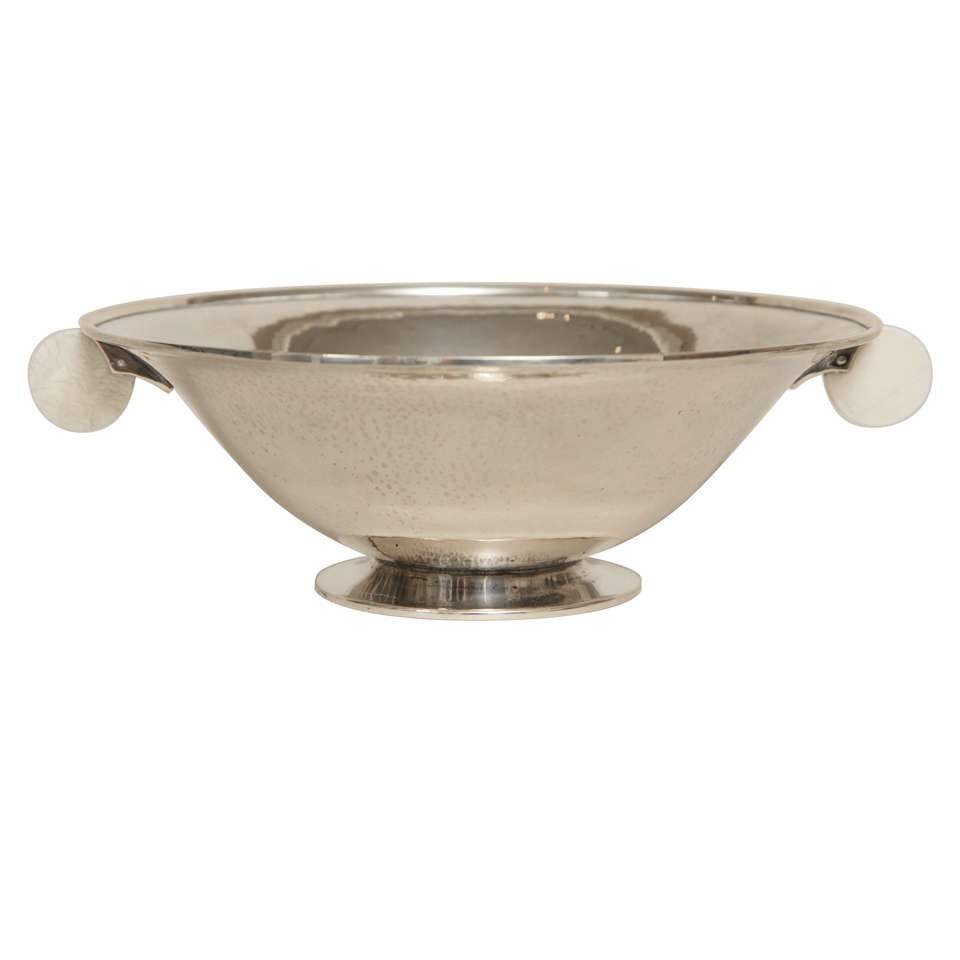 Art Deco Silver and Bone Coupe by Philippe Wolfers For Sale
