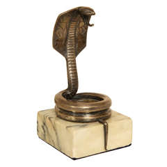 Henri Rischmann French Art Deco Silvered Bronze Paper Weight or Watch Stand