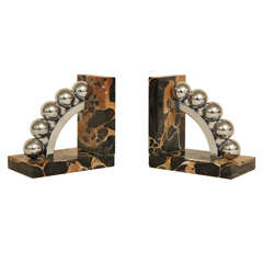 Art Deco Pair of Bookends by Jacques Adnet
