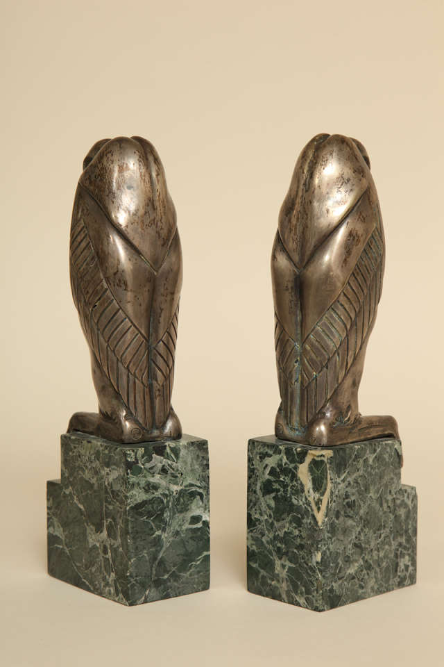 20th Century Art Deco Chryselephantine Bookends by Marcel-André Bouraine For Sale