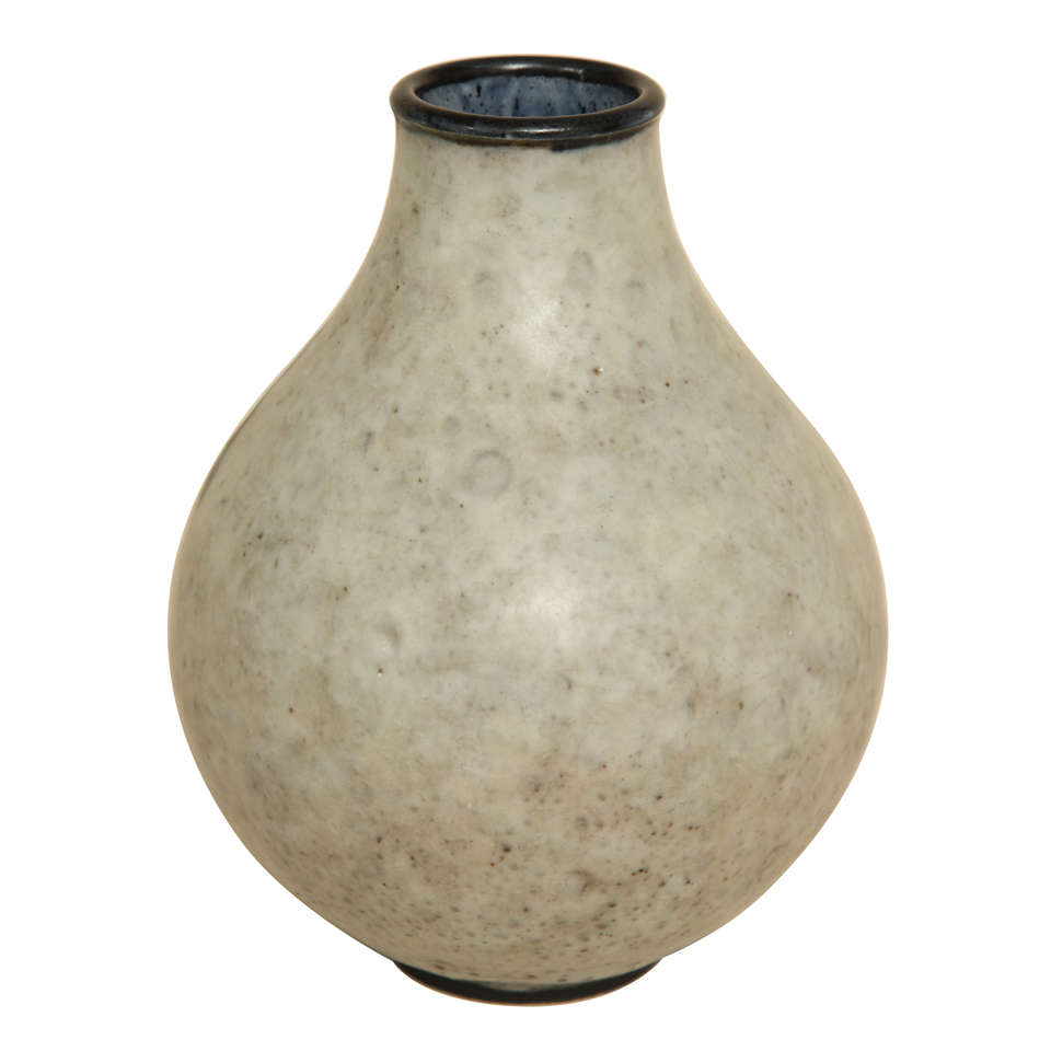 Emile Decoeur French Art Deco Stoneware Vase For Sale