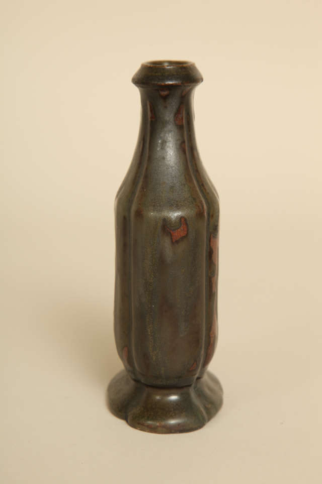 Art Deco Emile Grittel French Ceramic Vase or Bottle For Sale