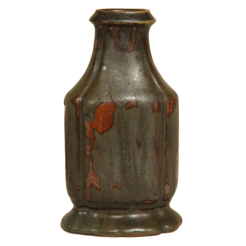 Emile Grittel French Ceramic Vase or Bottle For Sale