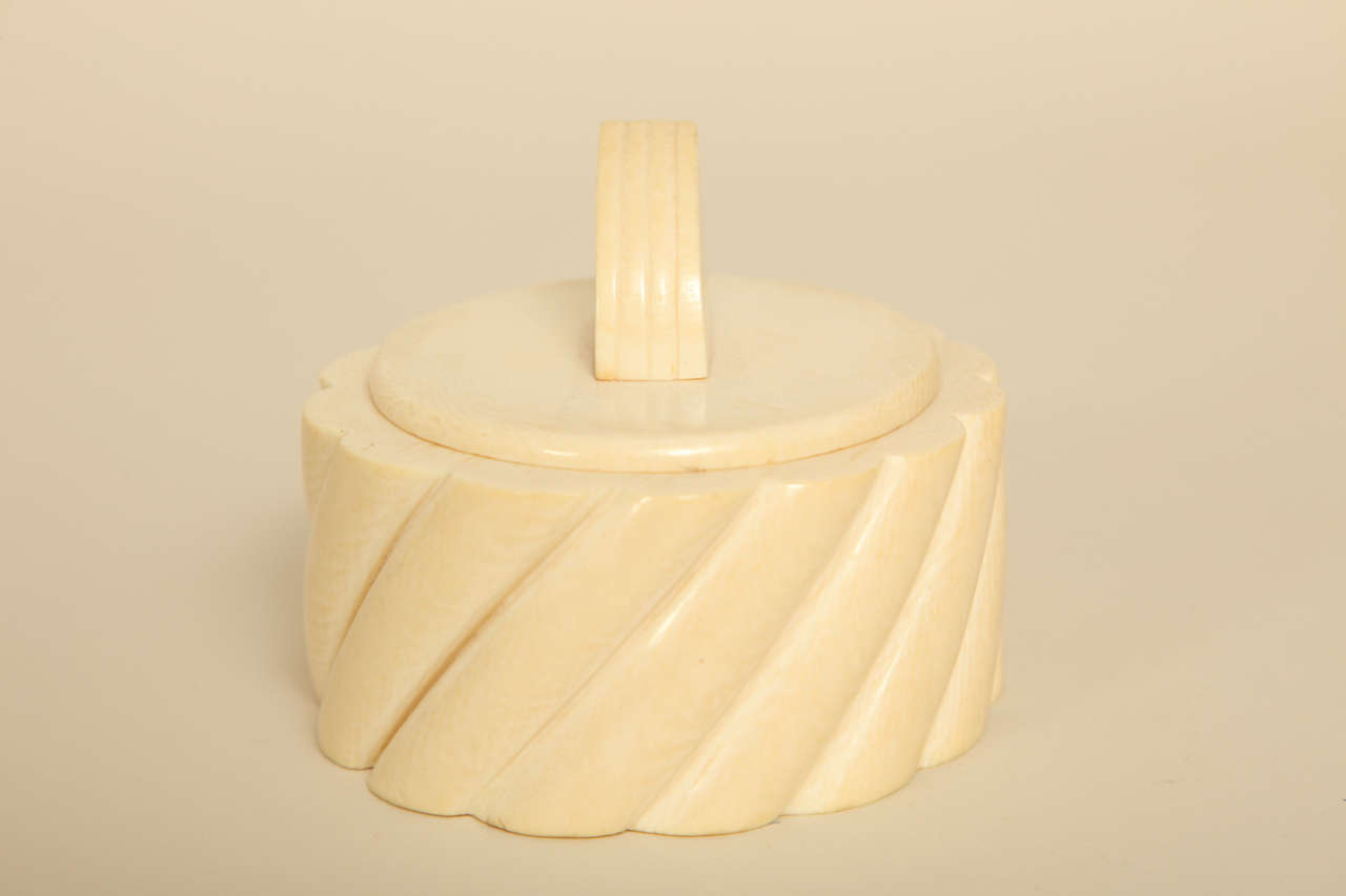 Art Deco Carved Ivory Box