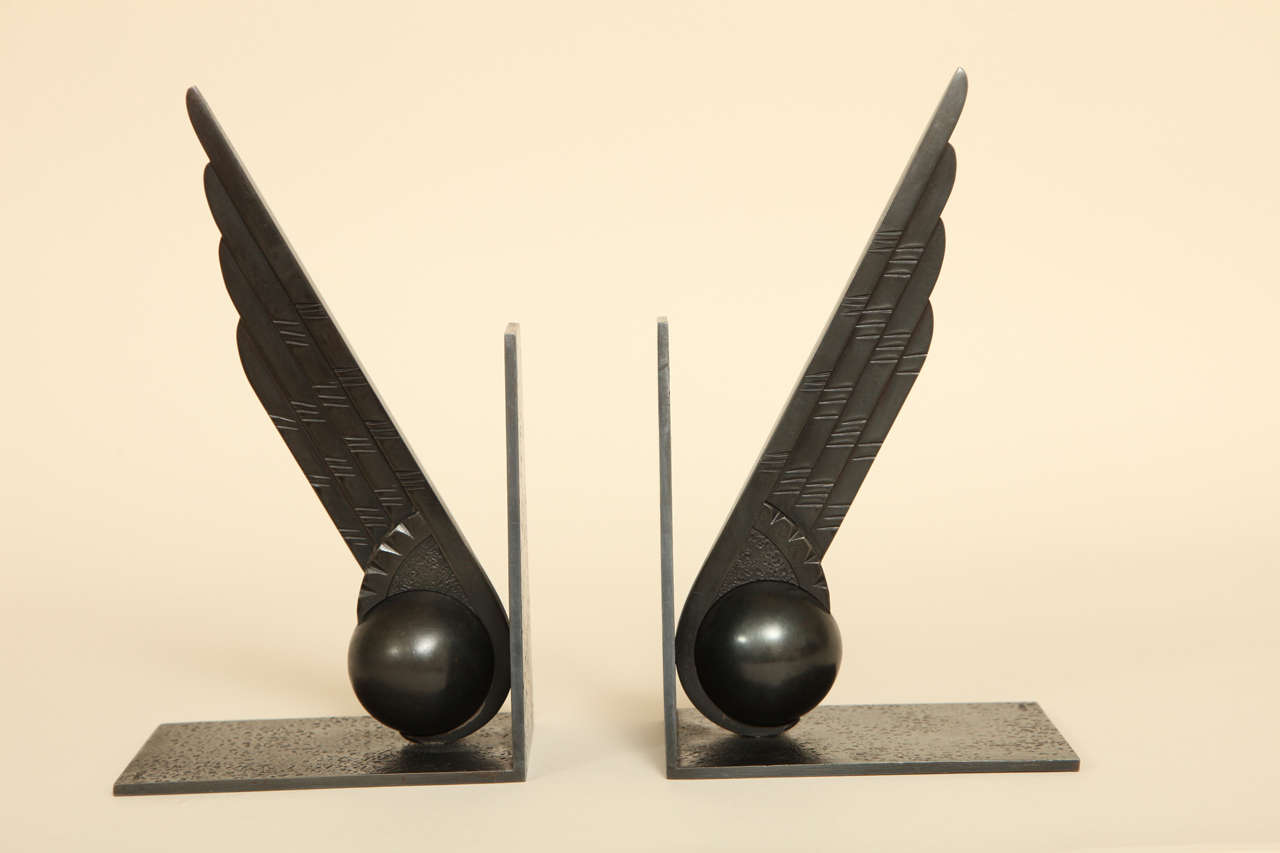 Illustration of Unique Art Deco Wing Toned Collectible