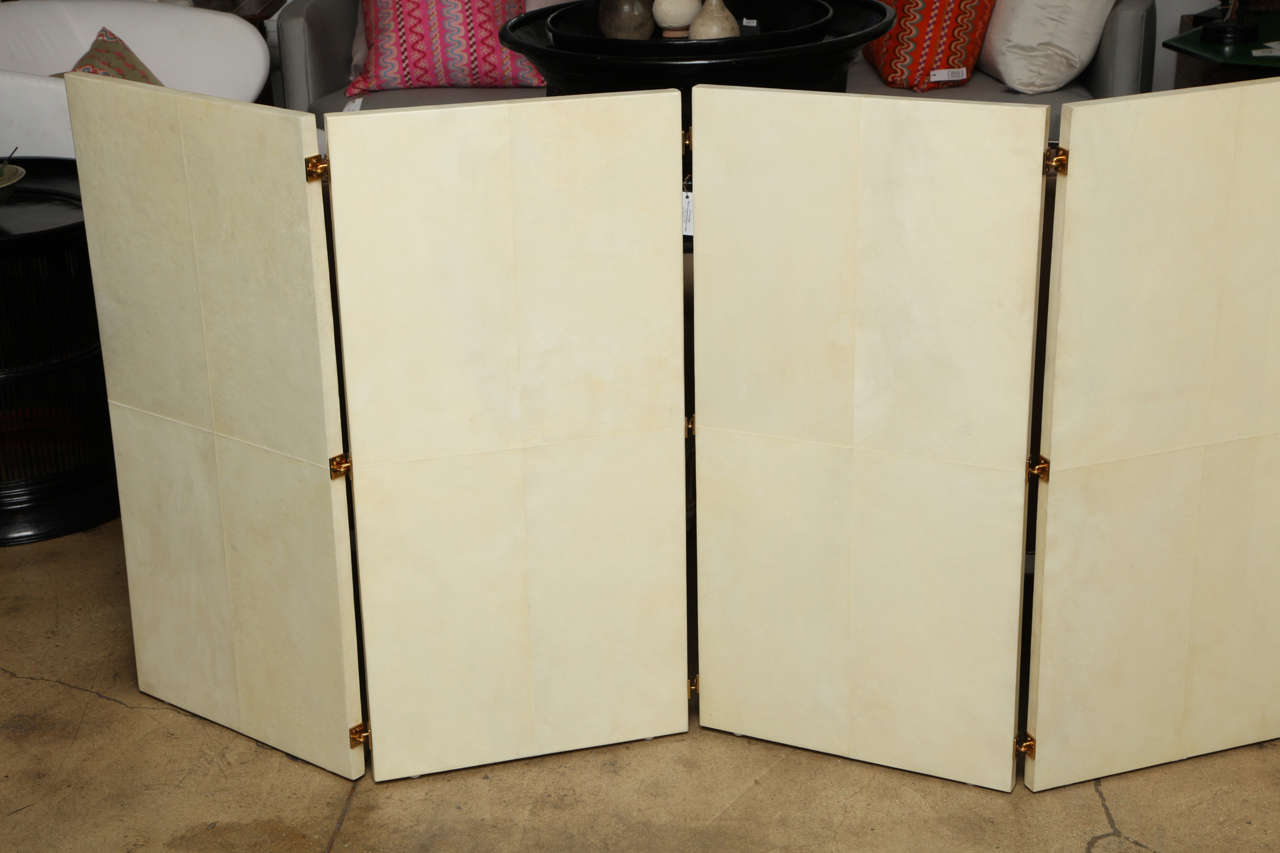 American Parchment Panel Screen