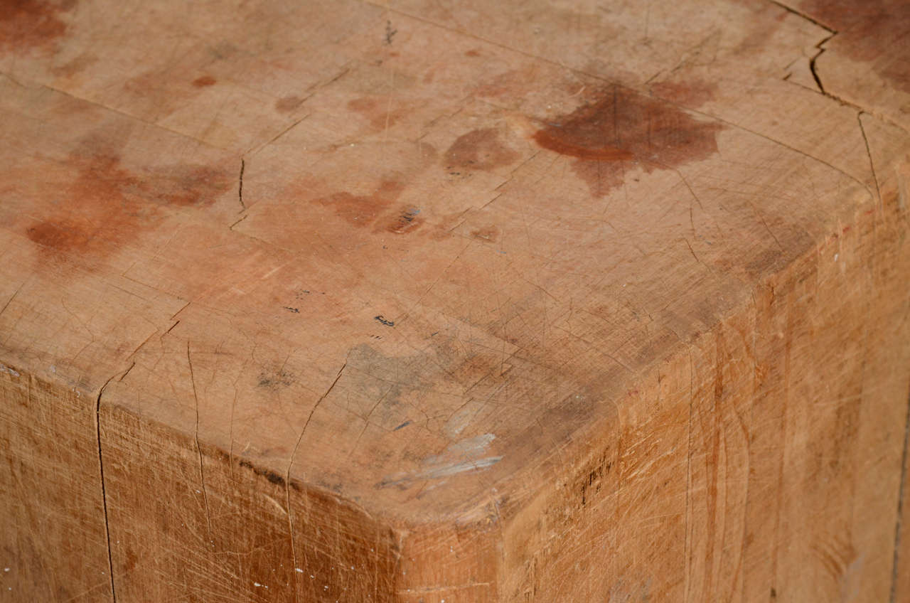 English Butcher Block from the early 19th Century 3