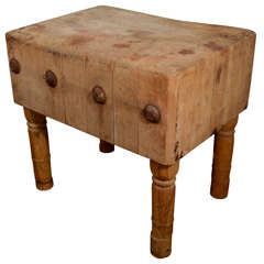 English Butcher Block from the early 19th Century