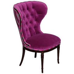 Antique Hot Pink Victorian Chair