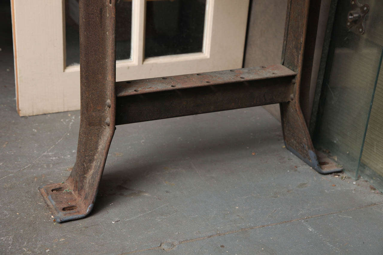 Antique Industrial French Kitchen Oak Table 3