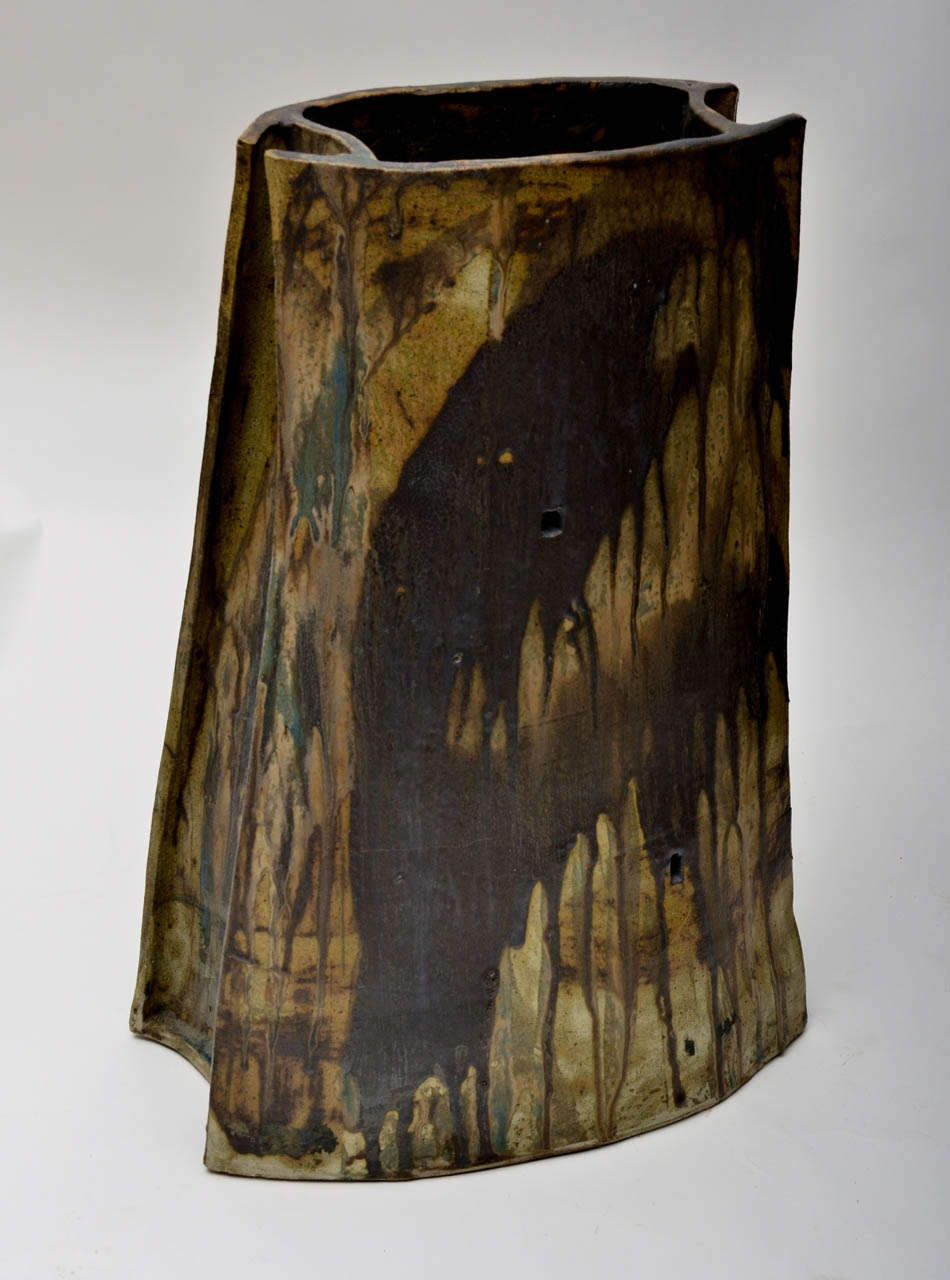 Contemporary Hand Thrown Fired and Glazed Japanese Inspired Fountain