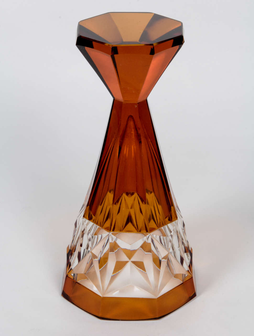 Czech Cubism / Art Deco Panel-cut crystal vase c. 1912-25 For Sale 1
