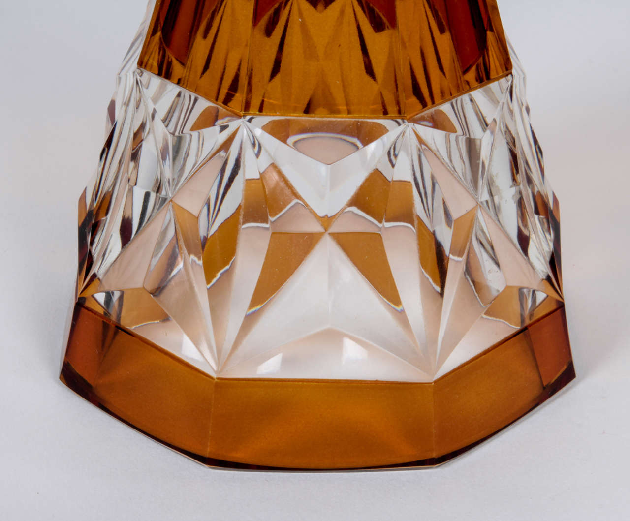Czech Cubism / Art Deco Panel-cut crystal vase c. 1912-25 For Sale 2