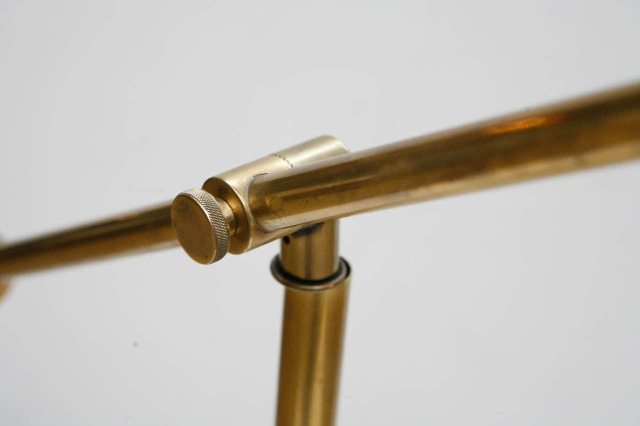 Adjustable Brass Floor Lamp by Chapman For Sale 1