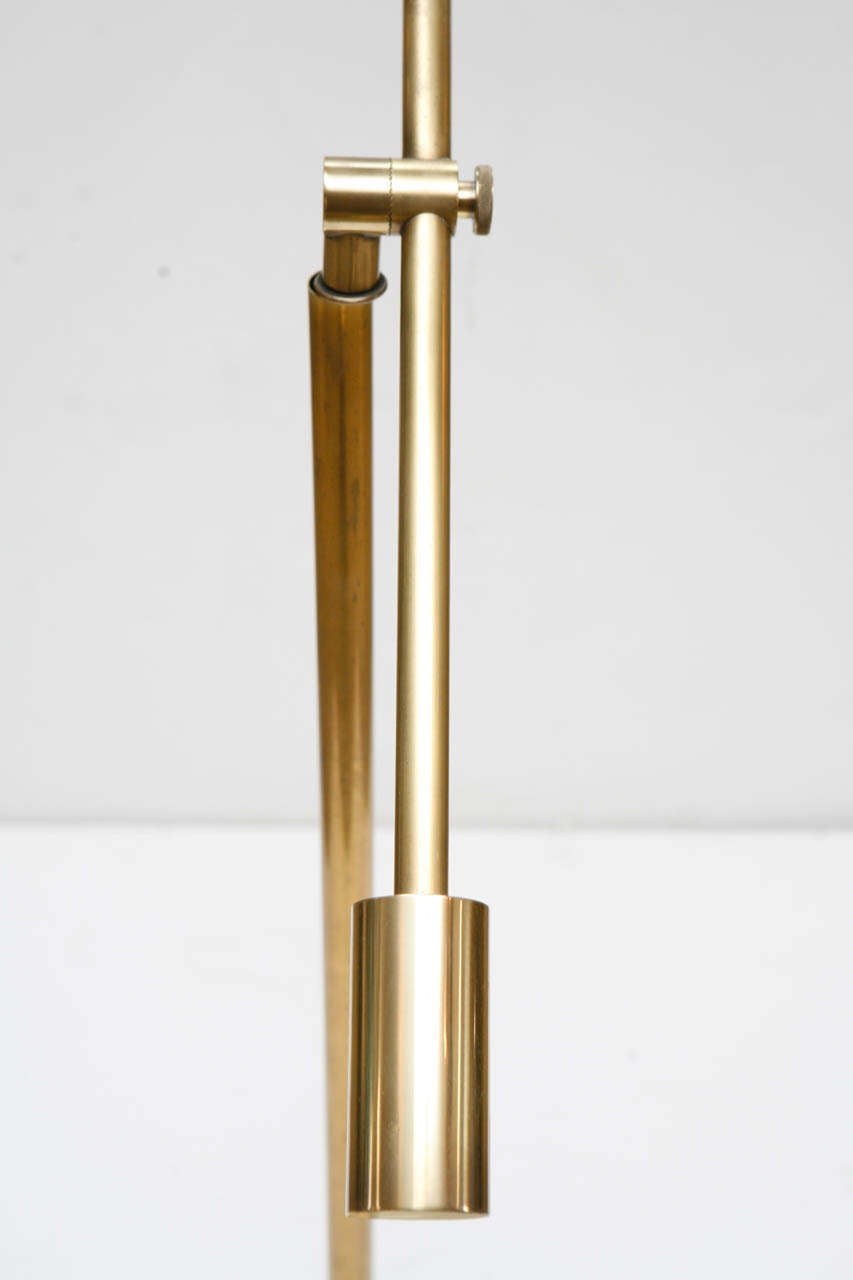 Adjustable Brass Floor Lamp by Chapman For Sale 4