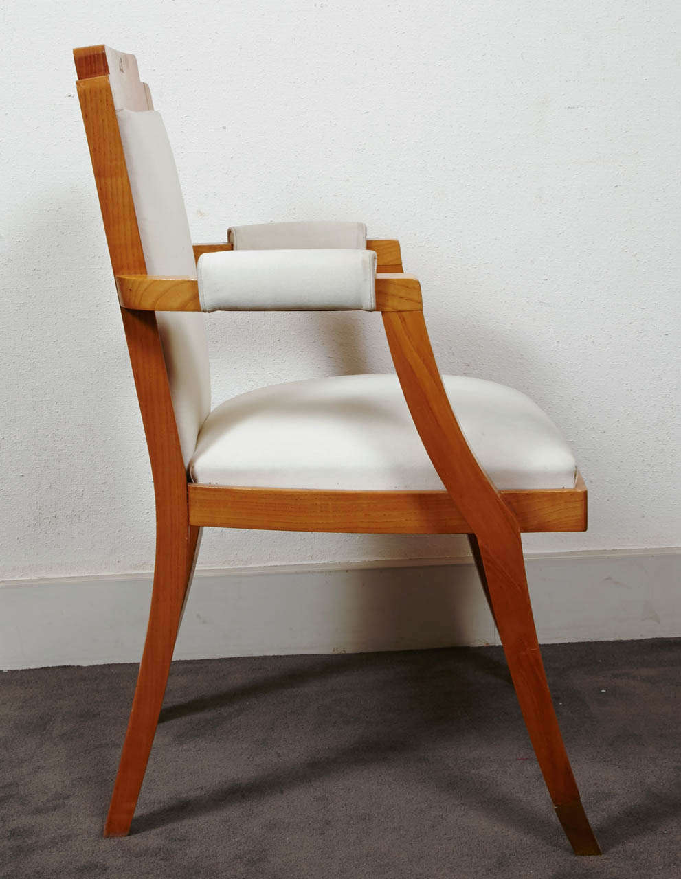 French Pair of Beech Tree Armchairs by G. Darbois-Gaudin, 1949 For Sale