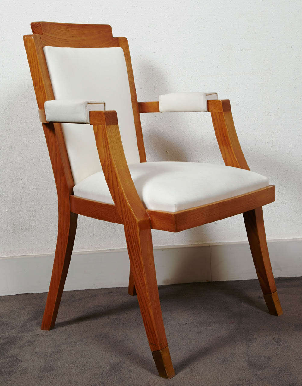 Pair of Beech Tree Armchairs by G. Darbois-Gaudin, 1949 For Sale 2