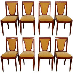 Set of Eight Mahogany Chairs, 1930's, By Christian Krass