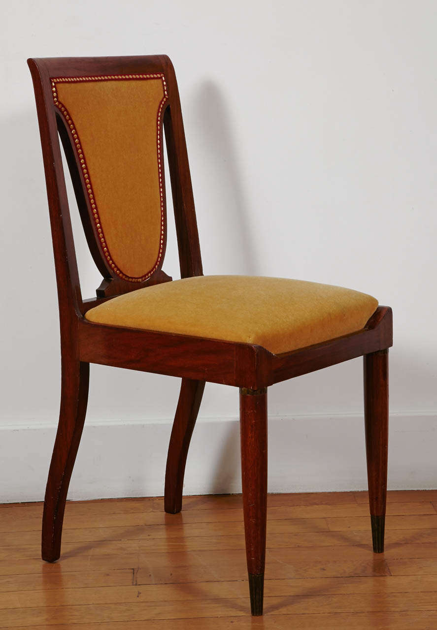 Mid-20th Century Set of Eight Mahogany Chairs, 1930's, By Christian Krass