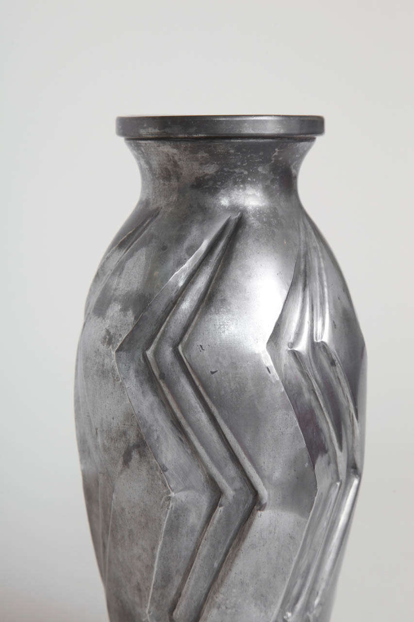 Pierre DuMont Art Deco Pewter Vase 1