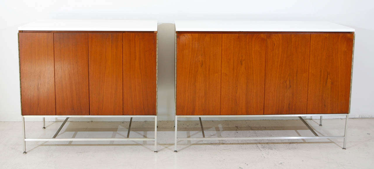 Two Walnut Cabinets by Paul McCobb for Calvin sold separately. 
Large $3,850 : 48