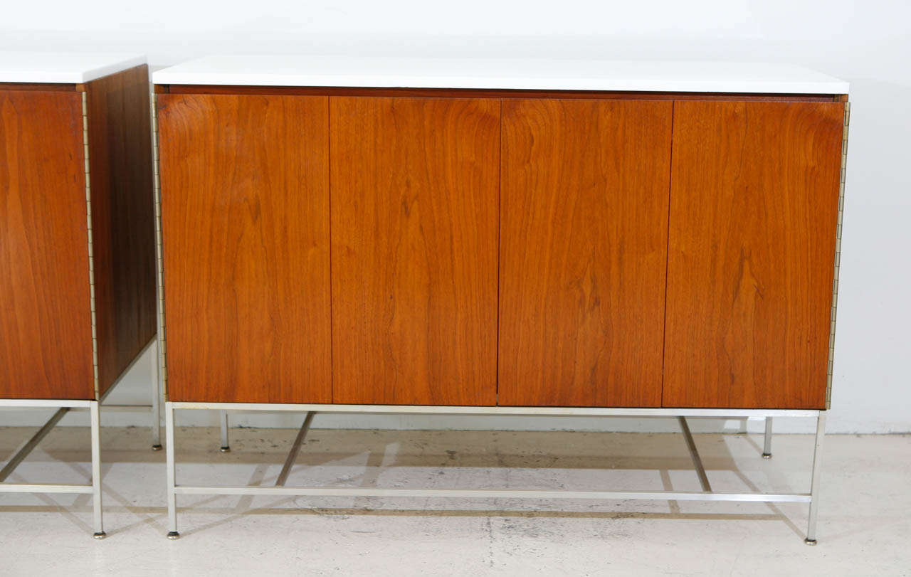 Walnut Cabinets by Paul McCobb for Calvin In Excellent Condition In Los Angeles, CA