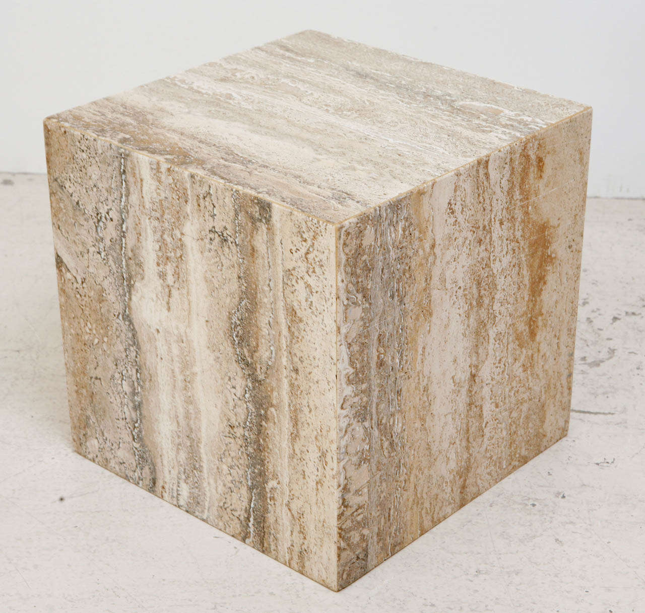 travertine cube table