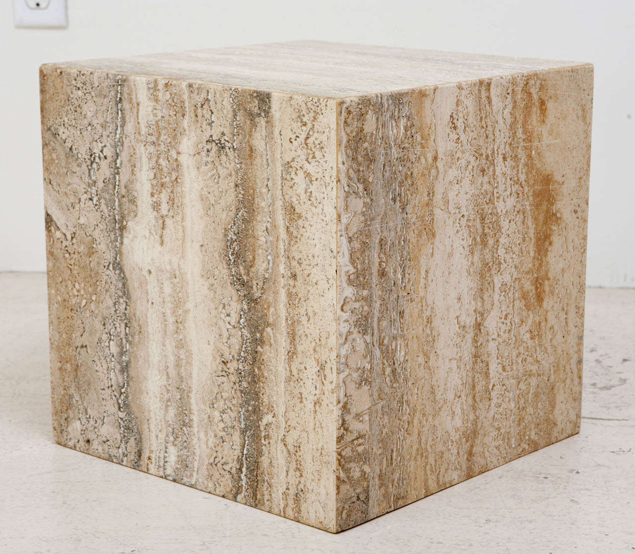 stone cube side table